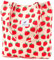 KAIAIWLUO Canvas Damen Handtasche, Erdbeere Einkaufstasche Cordtasche mit Magnetverschluss und Druckknopf, 37 cm x 12 cm x 40 cm, für Alltag, Büro, Schulausflug, Einkauf