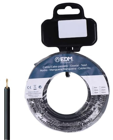 Flexible Kabeltrommel, 6 mm, schwarz, halogenfrei, 10 m lang, ideal für sichere und effiziente Installationen in professionellen und privaten Projekten.