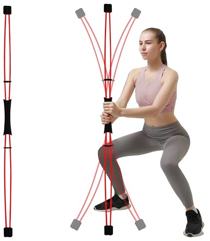 ZUFUMI Upper Body Strength Training Bar for Shoulder Mobility (RED)