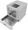 Caja de para Gatos Cerrada con Tapa y Pala, Caja de de Acero Inoxidable, Inodoro Grande para Gatos, Bandeja de para Gatos Tipo Cajón, Fácil de Instalar (Gray)