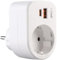 revolt Ladegerät Netzteil: 3in1-Steckdose, USB-C mit PD 30 W, USB-A mit QC 3.0 30 W, 230 Volt (Aufputz-Steckdosen innen, Zwischenstecker mit Anschluss)