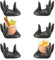 YouXiaor Eierbecher, 6PCS Lustig Eierbecher Eierbecher Schwarz Porzellan Eierständer Keramik-Eierbecher Eierhalter Eierschale Frühstück Eierhalter Set Egg Cup für Rohes Gekochtes Eier Brunc