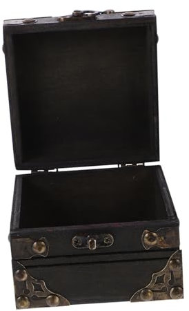 GALPADA Holzkiste Mit Scharnierdeckel Aufbewahrungsbox Für Schmuck Andenken Rustikales Design Geräumig Und Übersichtlich Für Ohrringe Anhänger Ringe Und Kleine Schmuckstücke