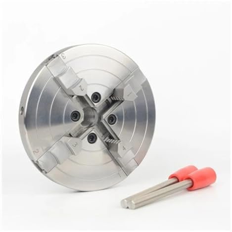 TBGCXJSV Holzbearbeitungsfutter, Drehbank aus Holz, 4 Zoll, 6 Zoll, selbstzentrierendes Gestänge, abgeschrägter Zahn, DREI Klauen, Vier Klauen, Präzision (6-Zoll-Gestängefutter)