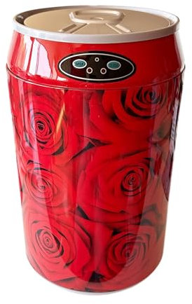 Papelera de acero inoxidable con sensor 'ROSAS ROJAS' 9L