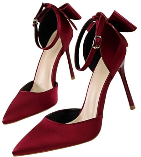 Ergonomisch Stiletto High Heels, 10CM / 8CM Damen Pumps Spitz Hochzeitsschuhe Party High Heels Sexy Basic Schuhe Damen Geschlossen Abendschuhe Satin/Wildleder