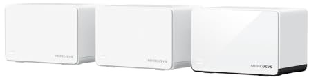Mercusys Halo H85X (3-Pack) – Sistema Mesh Wi-Fi 6 AX3000, Cobertura de hasta 650 m², 2.5 Gbps WAN/LAN, gestión con App MERCUSYS