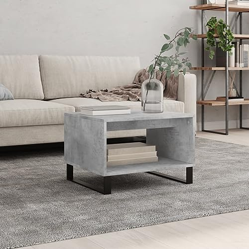 Générique Table Basse Gris béton 60x50x40 cm Bois d'ingénierie,Meubles,Tables,Tables Basses et Tables d'appoint,Tables Basses,Gris,13.12 KG,829264