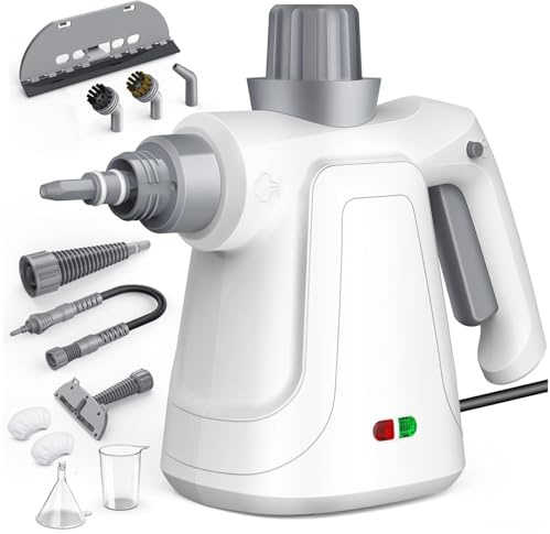 Dampfreiniger Handgerät, 400ml Handdampfreiniger Steam Cleaner Dampfreiniger FüR Alles Auto Fenster Fliesen Bad Badezimmer Sofa Hochdruck, 3,2 Bar