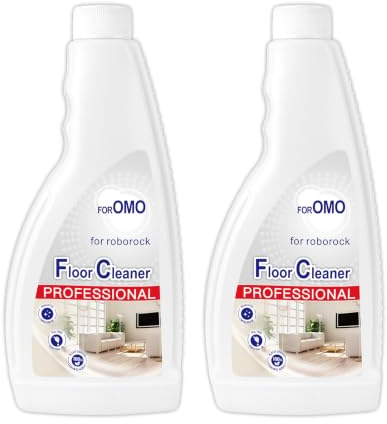 Floor Cleaning Solution compatible with Roborock Saros 10R, F25, Qrevo Series, Q5, Q7, Q8, Q10, S7, S8, Floor Cleaner for All Roborock Robot Vacuums With Mopping and Wet Dry Vacuum, 480ml *2
