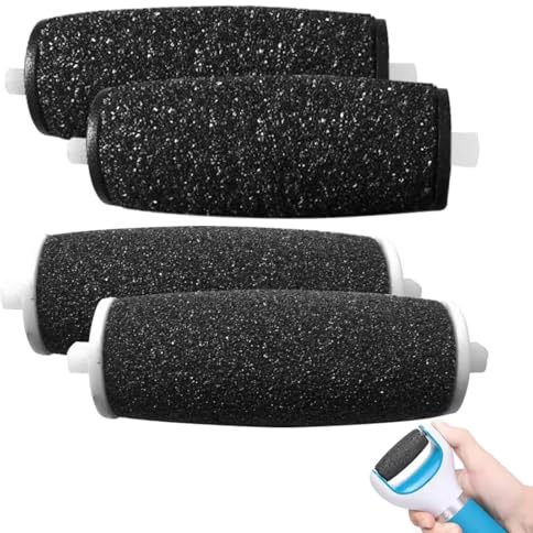 4 Pcs Foot File Replacement Rollers Compatible with Scholl Velvet Smooth Electric Pedi, 2 Coarse Levels Including Extra & Gentle for Hard Skin Removal – Home Foot Care Scene