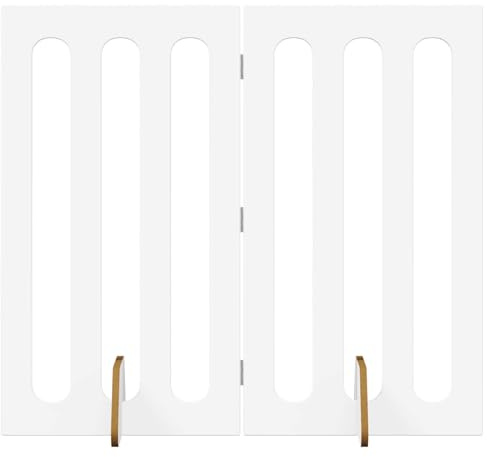 vidaXL Faltbarer Haustierzaun 2 pcs Weiß 100,5 x 38 x 90 cm, Wohnzimmer Haustierzaun, Verstellbarer Faltbarer Raumteiler, stylischer Flexibler Holzschutz