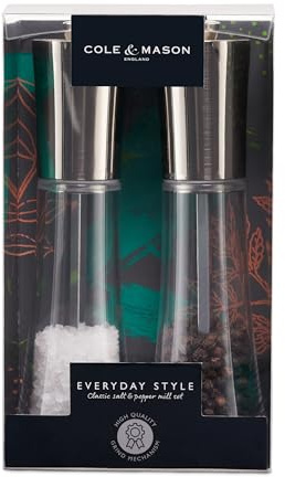 Cole & Mason Everyday Style Salt & Pepper Mill Gift Set, 6