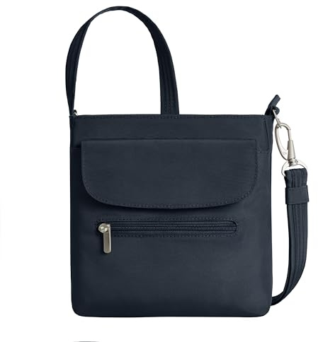 Travelon Anti-Theft Classic Mini Shoulder Bag, Midnight, 8.5 x 8.5 x 2