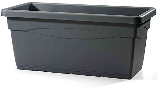 HERSTERA 09710500 Blumenkasten Cassettone, Anthrazit, 40 x 100 x 38 cm