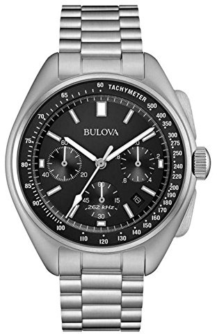 Bulova Men's Archive Series Lunar Pilot 6-Hand Chronograph High Performance Quartz Stainless Steel, Sapphire Crystal Style: 96B258