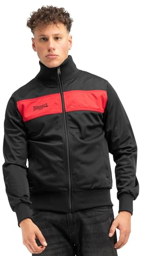 Lonsdale Herren-Trainingsjacke, schmale Passform Sportjacke aus Polyester | Leichte Jacke mit Reißverschlusstaschen und elastischen Bündchen, bequeme Passform zum Laufen und für den Freizeiteinsatz