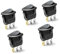 5 Pcs DC 20A 12V Rond Interrupteur à Bascule pour Voiture Bateau avec LED Bleu