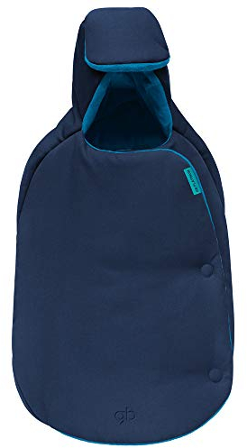 gb Fußsäckchen für Cybex und für alle gängigen Babyschale, Tragetasche und Tragewanne, Winter Fußsack Universal-Fußsack Fleece, Mumienform, Navy-blue