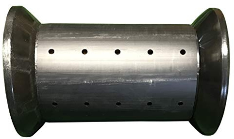 EM Futtertrommel für Schwarzwild, Wildfuttertrommel, 7,5 kg Mais, 30 cm Durchmesser, 45 cm Länge, Silber, Mäusefraßsicher, Hängend, Kunststoff