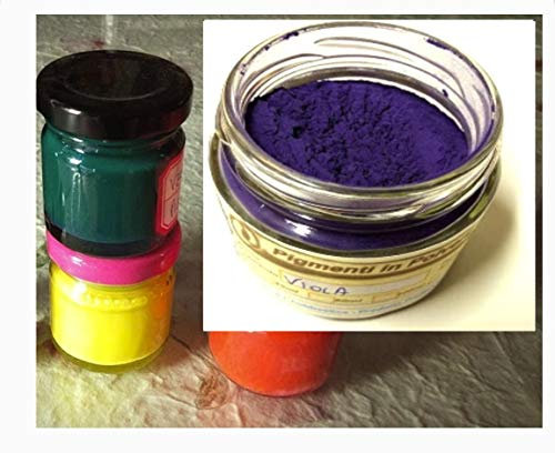 prodigital PIGMENTO Puro in Barattolo ERMETICO da 100 ML. - Pigmento in Polvere per immumerevoli Usi Olio, Tempera, Affreschi, Encausto, Colorante, Coloranti (Viola)