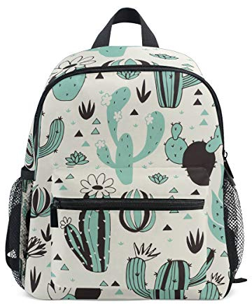 Linomo Tropisch Kakteen Kaktus Rucksack Daypacks Schultertasche Büchertasche Laptop Reisen Vorschule Kleinkind Rucksäcke Kindergarten Schulrucksack für Kinder Mädchen Jungen