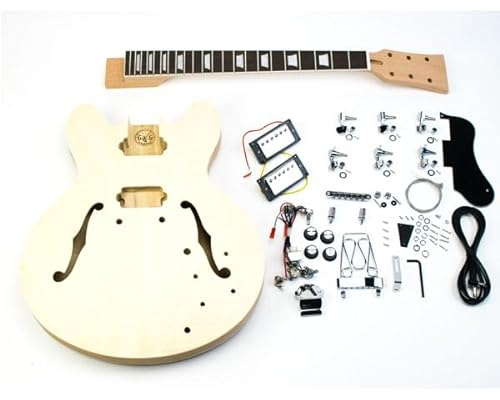 Gitarren-Kit - E - Semi Hollow Chrome, Flame