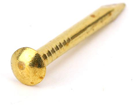 100 pezzi multi-dimensioni chiodi in ottone chiodi in ottone chiodi hardware grandi chiodi in rame per scatole di immagini decorative fai da te in legno accessori per la casa(10MM)