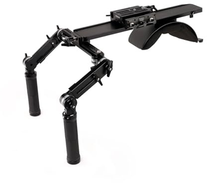 PROAIM Discovery SR-10 Comfortable Shoulder Mount Rig for DSLR Camera upto 20kg/44lb. Rosette Handle with Wide/Narrow Handle Positioning. 15mm Quick Release Camera Mount, 1/4-20 Threads (SR-DVRY-10)