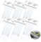 Esteopt Ticket Halterung Auto,6 Stück Transparente Auto Halter Clip,parkscheinhalter Clip,Parkausweishalter,parkscheinhalter windschutzscheibe,Selbstklebend Tickets Clips für Parkschein