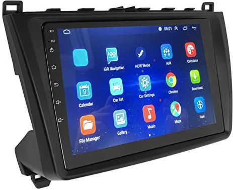 Ymiko Auto-Multimedia-Player, Auto-Stereo-Empfänger, 9-Zoll-WLAN-GPS-Navigation FM-Radio 16 GB + 1 GB Bluetooth Android 10.1 Ersatz 6 GH 2007-2012