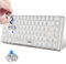 Hotswapple Gaming-Tastatur, 80% Mechanische Blaue Schalter Keyboard mit weiße LED-Hintergrundbeleuchtung, ABS-Tastenkappe, USB-Typ-C Verkabelt, 82 Tasten Anti-Ghosting, für PC, Laptop, Mac-Weiß