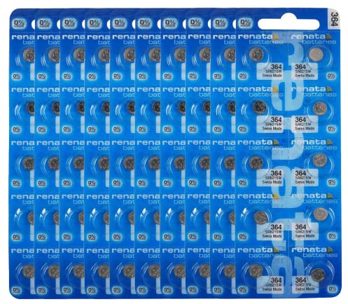 Renata 364 SR621SW Knopfzellen 10 Stück x 100 = 100 Silber 1,55 V Made in Swiss