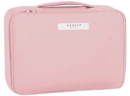 Beauty Case da Viaggio Donna Porta Trucchi Trousse Trucchi Donna Viaggio Accessori Utili (Rosa)