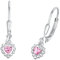 Amor Ohrhänger 925 Sterling Silber Mädchen Kinder Ohrschmuck, mit Zirkonia synth., 2,2 cm, Silber, Herz, Kommt in Schmuck Geschenk Box,