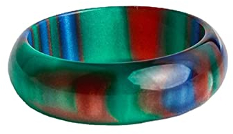 AOLI Eleganter, klobiger, bunter Flash-Ringe aus Kunstharz, für Damen und Herren, Schmuck, Größe 5–11, 7, Acryl