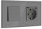 BSEED Lichtschalter mit Steckdose 1 Fach 1 Weg,Wandschalter mit 16A Schuko Steckdose mit USB Anschluss (Max. 2.1A) Typ C Port Grau,Physische Unterputz Wandschalter mit Steckdose- 157mm