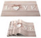 Platzset Tischset abwaschbar PVC Platzdeckchen rutschfest Tischuntersetzer Hitzebeständig Esstisch Deko für drinnen & draußen 30x45cm Liebe Holz Brett 4-er Set