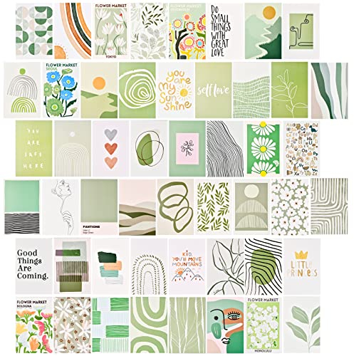 50 Stück Ästhetisches Bild für Wandcollage, Wand-Collage-Set für ästhetische Bilder, Mode-Raum-Dekor für Mädchen Wandkunstdruck Poster Wohnheim Fotoanzeige zu Schlafzimmer-Dekoration, 4x6 Zoll (B)