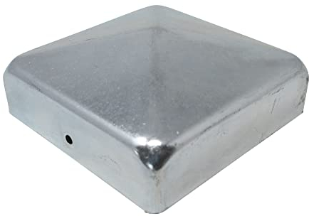 9 x SOTOOLS Pfostenkappe Pyramide Stahl verzinkt für 80er Pfosten Abdeckkappe in Pyramidenform Pfostenabdeckung