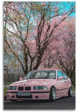 Sportwagen-Poster für BMW E36 M3 Rennwagen Supercar Poster Dekorative Malerei Leinwand Wandposter und Kunstbild Druck Modern Familie Schlafzimmer Dekor Poster