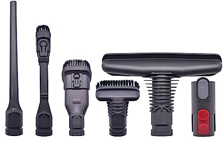 neutop Accessory Set Tool Kit Attachment Compatible with Dyson V6 V7 V8 V10 V11 V15 DC16 DC31 DC33 DC34 DC35 DC56 DC58 DC59 DC61 DC62 DC72 Animal Handheld Vacuum Cleaner Spare Parts. (6 in 1)