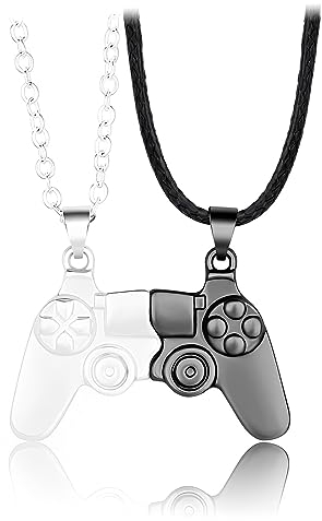 Jitnga Paar Gamecontroller-Halsketten, Spielekonsolen-Halskett, Magnetische Anhänger, Passender Schmuck Für Männer Und Frauen
