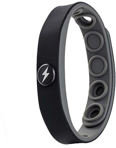 Jauarta Silikon-Anti-Statik-Armband, Weich, Kabellos, Negative Ionen, Silikon-Sport-Armband für Männer und Frauen (Schwarz)