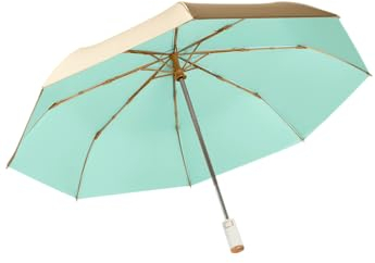 erised's bifrost Regenschirm Taschenschirm ø 100 cm mit Auf zu Automatik Ergonomischem Griff Design,Gold Beschichtung Gegen Feuchtigkeitsschäden,UV Schutz,für Herren/Damen/Mädchen