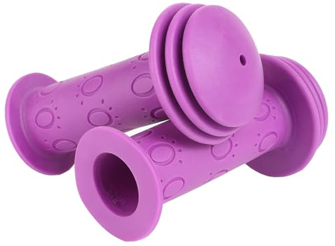 Fahrradgriffe Kinder, lenkergriffe Fahrrad Kinder 22mm mit Höchster Sicherheit Prallschutz, rutschfest Weicher Gummi Kinderfahrrad Zubehör lang für Roller,Kinderfahrrad,Kinder Laufrad (Lila)
