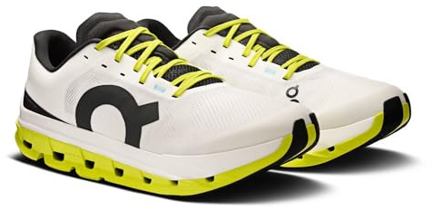 On Men's Cloudflow 5 in White/Lime by