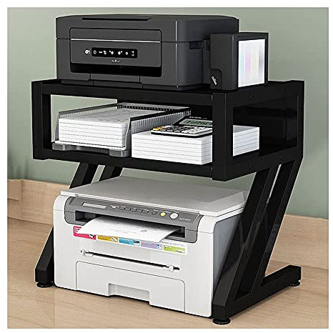Drucker-Tischständer, Tischdruckerständer, Tisch-Multifunktionsdrucker, Kopierer, Scanner, Regalständer (schwarz)