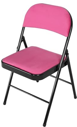 HTI living Klappstuhl Velvet Gestell Schwarz Küchenstuhl Campingstuhl Bestuhlung Events Pink