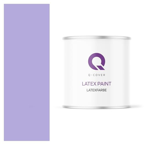 Q-COVER Latexfarbe 2 L Lila Innenfarbe Wandfarbe Deckenfarbe Klasse 3 Mattfarbe Scheuerfest Hohe Deckkraft